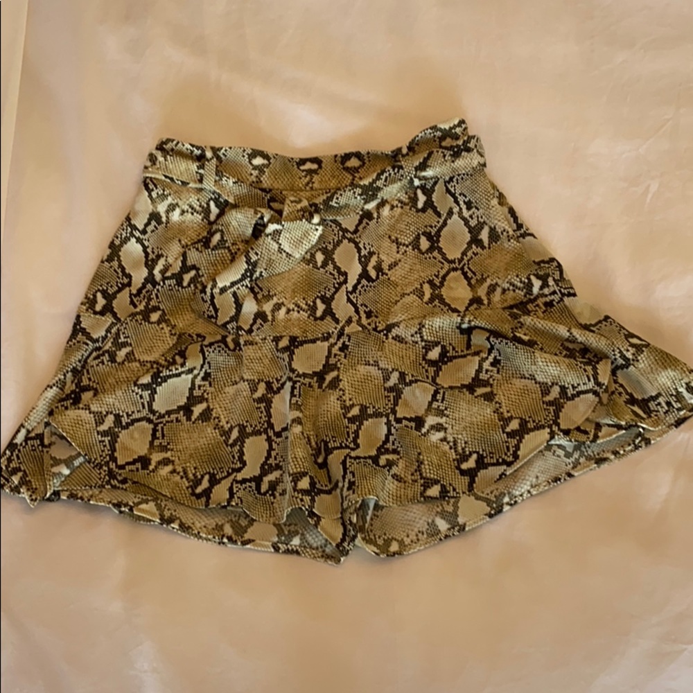 Zara snakeskin skort